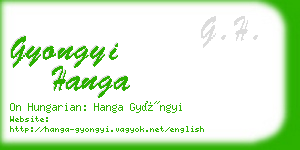 gyongyi hanga business card